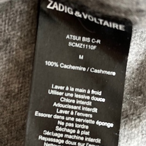 Zadig Voltaire Grey Karma Cashmere Sweater - Picture 5 of 5